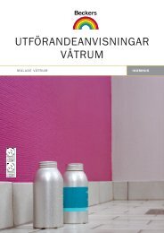 UTFÖRANDEANVISNINGAR VÅTRUM - Beckers