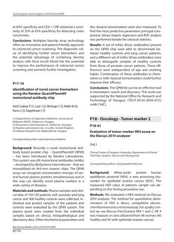 Abstracts-2nd EFLM-UEMS Congress-Posters-P18.pdf - Biochemia ...