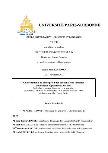 UNIVERSITÉ PARIS-SORBONNE - e-Sorbonne