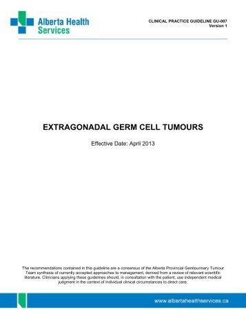 EXTRAGONADAL GERM CELL TUMOURS - Alberta Health Services