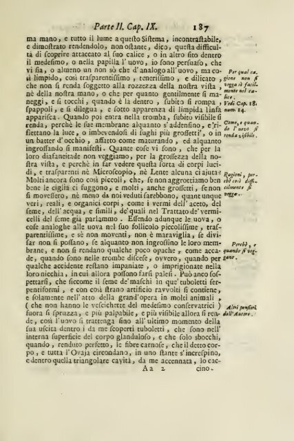 Istoria della generazione dell'uomo, e degli animali, se sia da ...