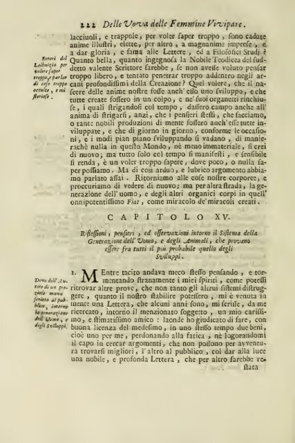 Istoria della generazione dell'uomo, e degli animali, se sia da ...