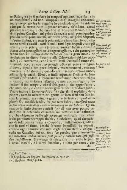 Istoria della generazione dell'uomo, e degli animali, se sia da ...