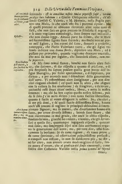 Istoria della generazione dell'uomo, e degli animali, se sia da ...