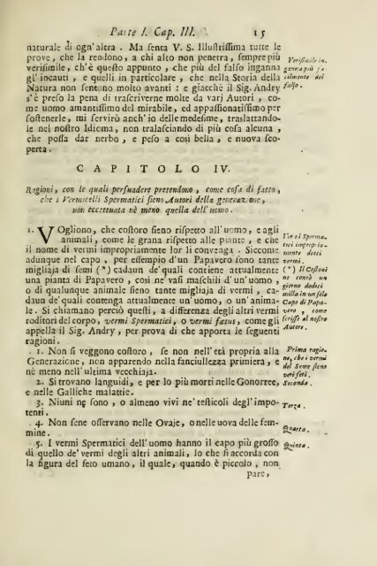 Istoria della generazione dell'uomo, e degli animali, se sia da ...