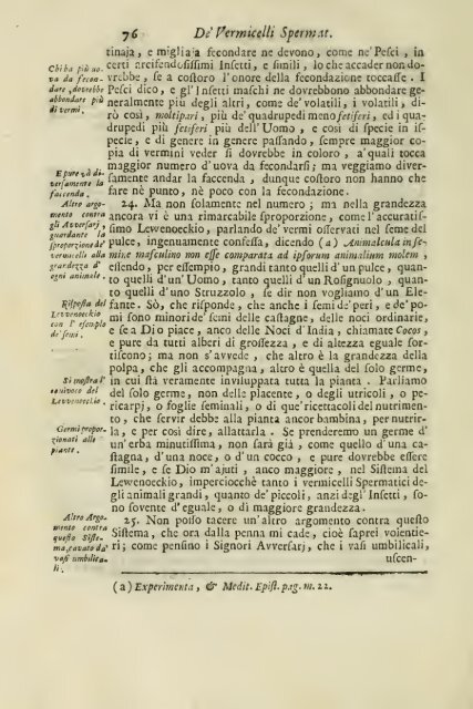 Istoria della generazione dell'uomo, e degli animali, se sia da ...