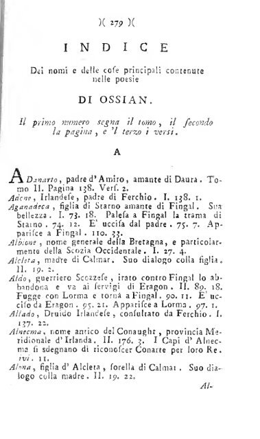 Poesie di Ossian figlio di Fingal antico poeta Celtico