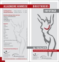 brustkrebs infotage allgemeine hinweise - St. Vincentius-Kliniken gAG