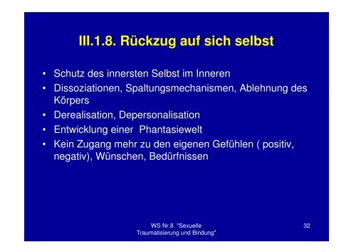 Sexuelle Traumatisierung und Bindung - Kinderzentrum St. Vincent