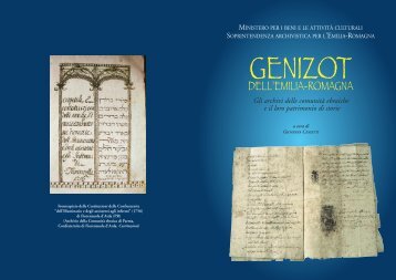 Genizot dell'Emilia-Romagna. Gli archivi delle Comunità ebraiche e ...