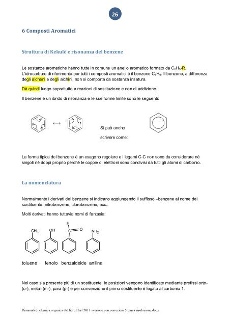 Riassunti di chimica organica dal libro Hart 2011 versione con ...