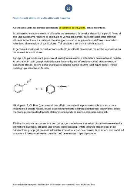 Riassunti di chimica organica dal libro Hart 2011 versione con ...