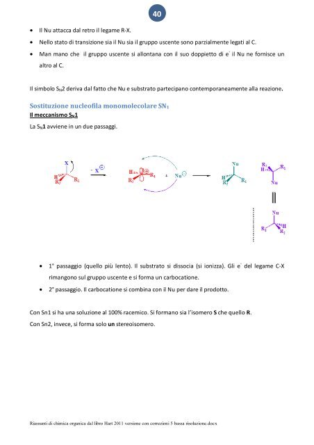 Riassunti di chimica organica dal libro Hart 2011 versione con ...