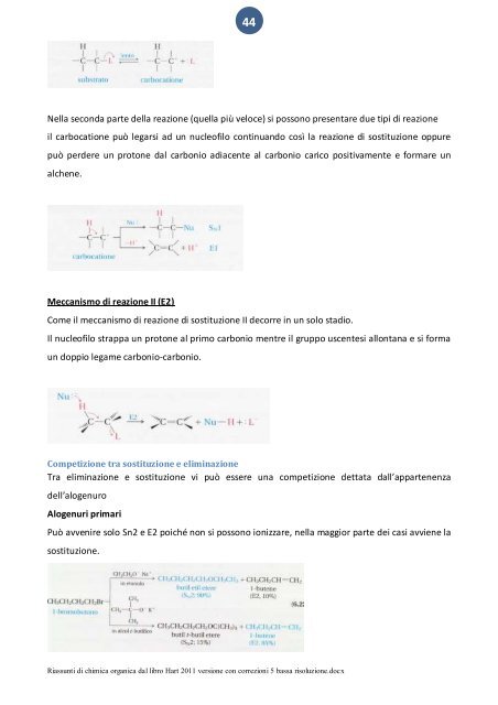 Riassunti di chimica organica dal libro Hart 2011 versione con ...