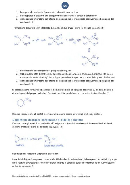 Riassunti di chimica organica dal libro Hart 2011 versione con ...