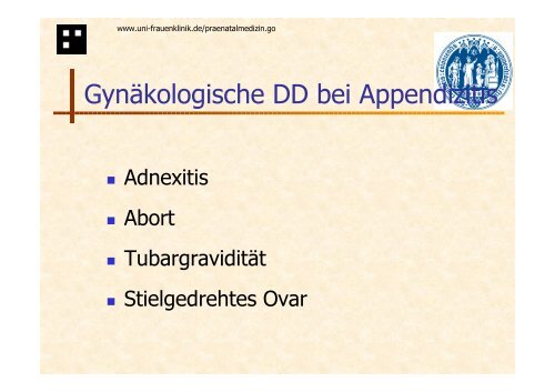 Differentialdiagnostik der Appendizitis