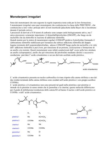 Monoterpeni irregolari - Farmaciaunina2.it