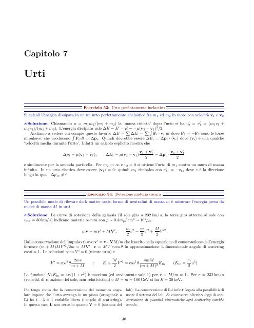 Esercizi - Dipartimento di Fisica