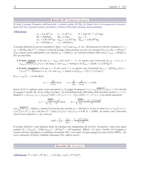 Esercizi - Dipartimento di Fisica