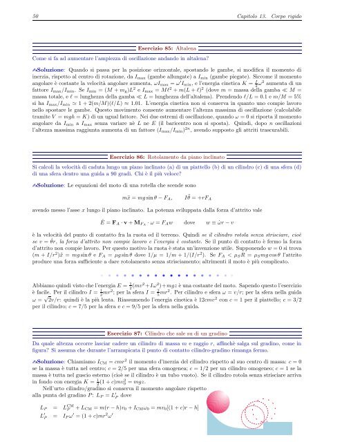 Esercizi - Dipartimento di Fisica