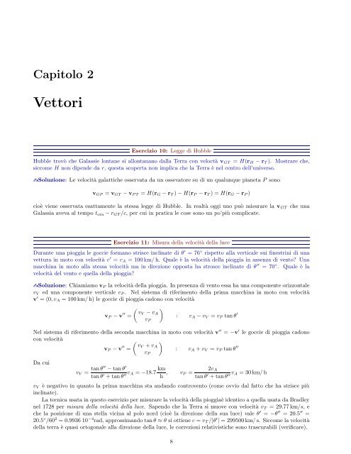 Esercizi - Dipartimento di Fisica