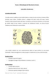 Teoria e Metodologia del Movimento Umano - Università degli Studi ...