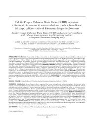 Ridotto Corpus Callosum Brain Ratio (CCBR) in pazienti - Rivista di ...