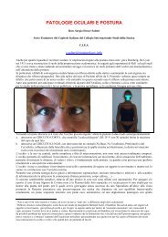 PATOLOGIE OCULARI E POSTURA - AIOrAO