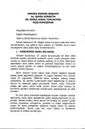 AB Başkanı Av. Semih Güner 58.Genel Kurul Topl ... - Ankara Barosu
