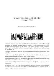 kısa ınterlıngua dilbilgisi ve sözlüğü - Union Mundial pro Interlingua