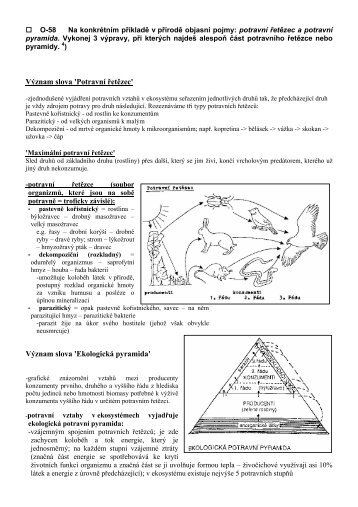 potravní řetězec a potravní pyramida. - Ksigudan