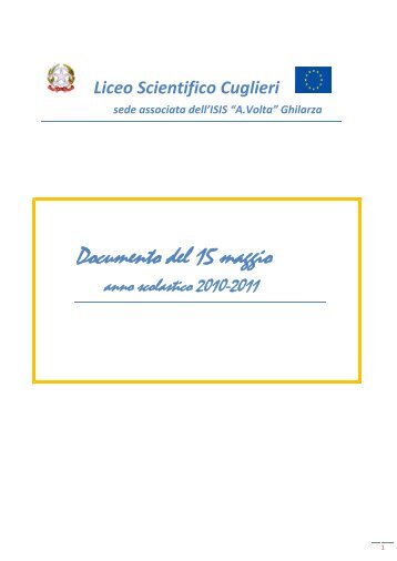 Documento 15 maggio Liceo scientifico di Cuglieri - Isisghilarza.It