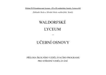 waldorfské lyceum – učební osnovy - waldorfská škola semily