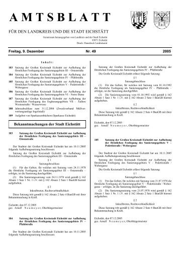 AMTSBLATT Nr. 46/98 - Landkreis Eichstätt