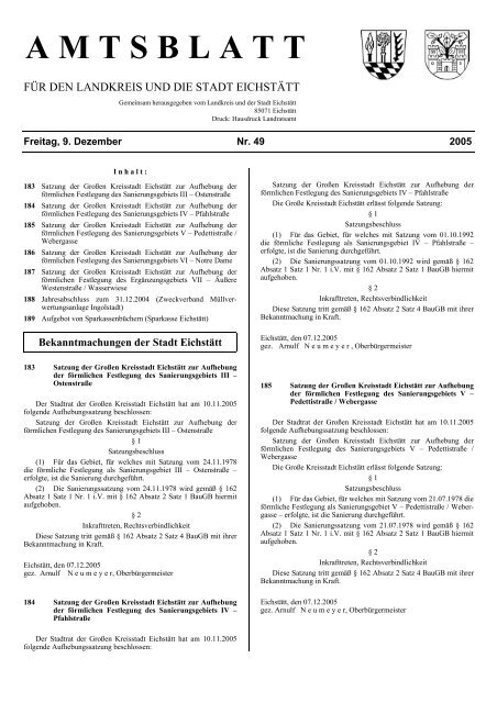 AMTSBLATT Nr. 46/98 - Landkreis Eichstätt