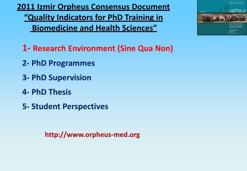 “Orpheus and PhD Training in Dokuz Eylül University” Gül Güner ...