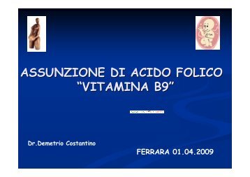 assunzione di acido folico - Azienda USL di Ferrara