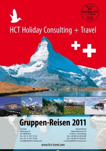 Gruppen-Reisen 2011 - bei HCT