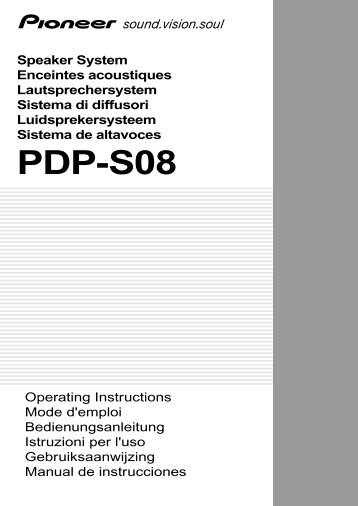 PDP-S08 - Pioneer Europe - Service and Parts Supply website