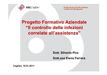 Progetto Formativo Aziendale “Il controllo delle ... - ASL 8 Cagliari