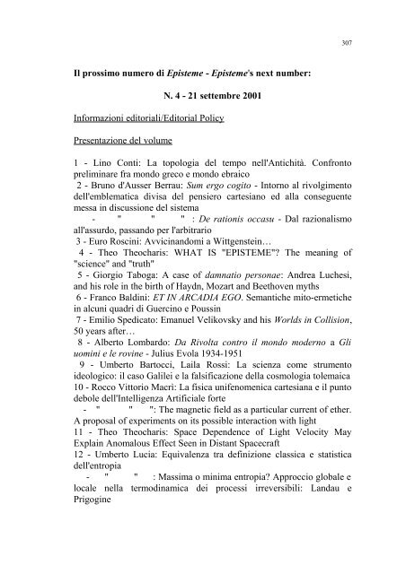 N. 3 - 21 aprile 2001 - Giano Bifronte