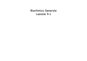 Biochimica Generale Lezione 9-1