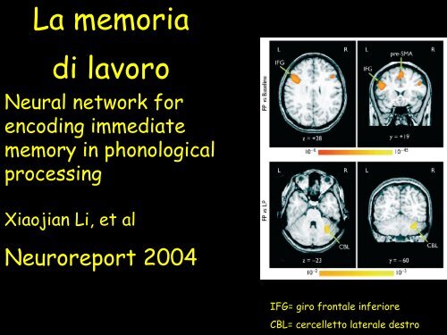 Le strutture cerebrali - Neurofisiologia.unige.it