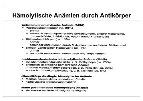 Eisenmangel, Vitamin B-12, hämolytische Anämien - Hämatologie ...