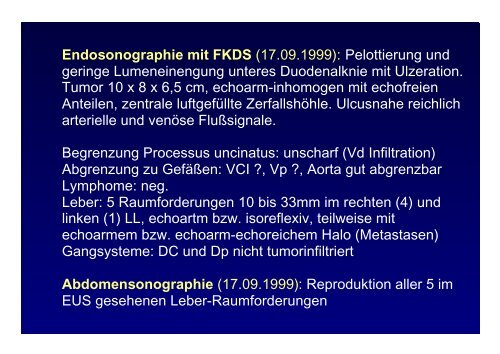 Probleme von Differentialdiagnostik und präoperativem Staging ...