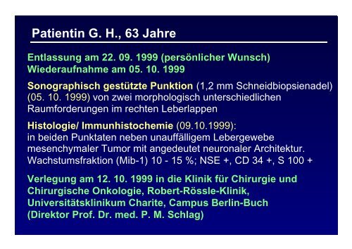 Probleme von Differentialdiagnostik und präoperativem Staging ...