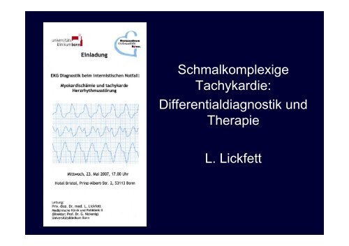 Schmalkomplexige Tachykardie: Differentialdiagnostik und Therapie ...