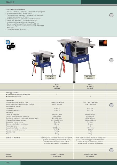 LAVORAZIONE DEL LEGNO - Metabo