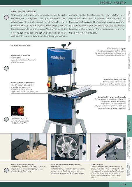 LAVORAZIONE DEL LEGNO - Metabo