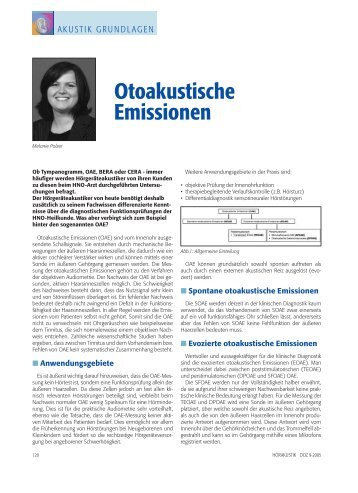 Otoakustische Emissionen (Polzer) - Hochschule Aalen